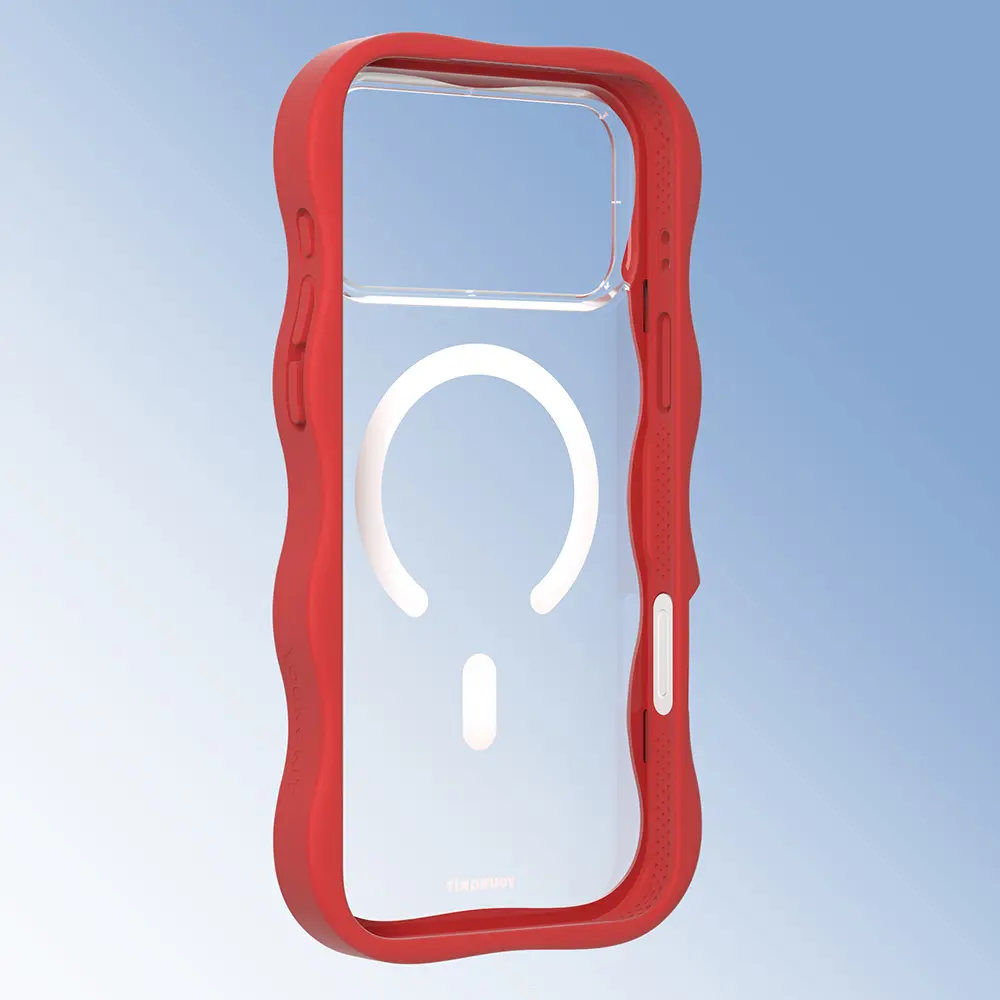 iPhone 17 Pro MagSafe Uyumlu Şeffaf Kılıf - Youngkit Wave Clear