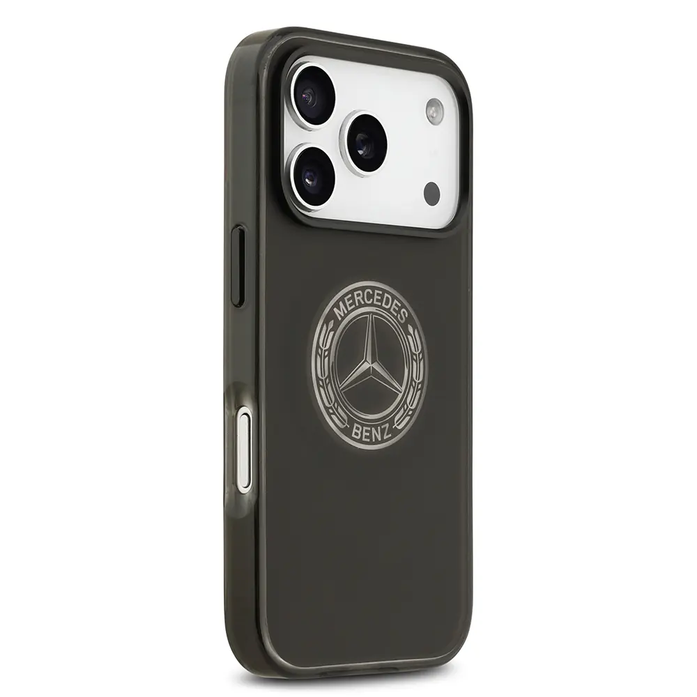 Apple iPhone 17 Pro Kılıf Mercedes Benz Orjinal Lisanslı M-safe Şarj Özellikli Buzlu PC Nostaljik Yıldız Dizayn Kapak