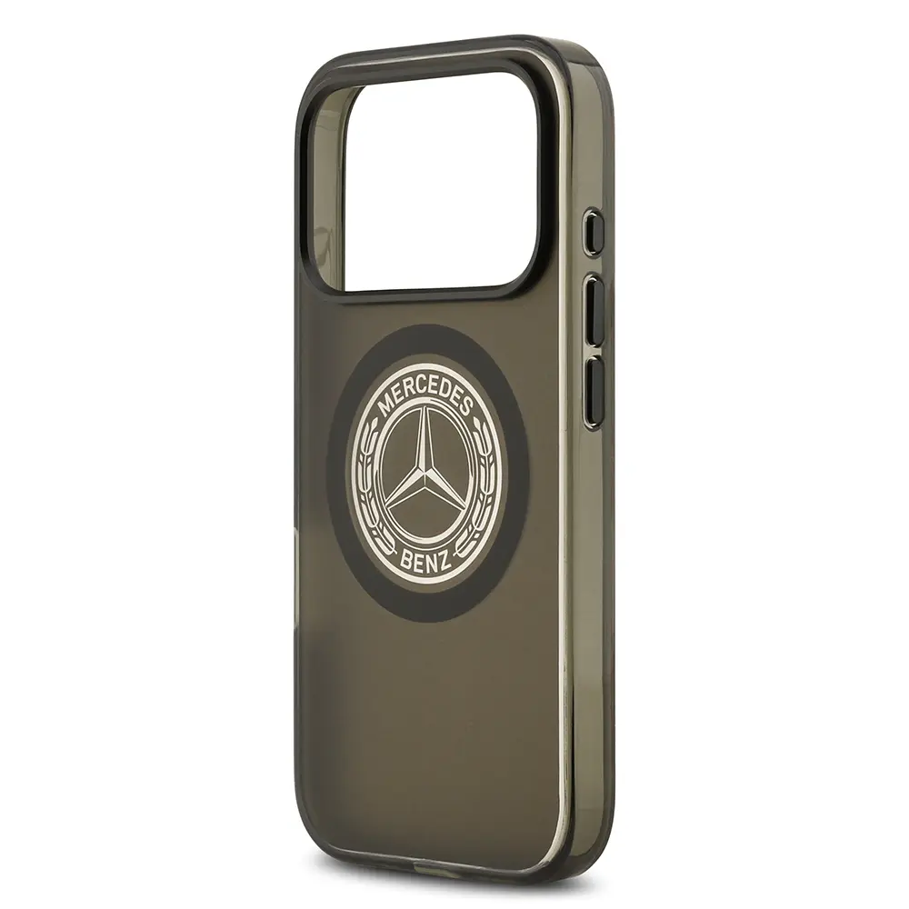 Apple iPhone 17 Pro Kılıf Mercedes Benz Orjinal Lisanslı M-safe Şarj Özellikli Buzlu PC Nostaljik Yıldız Dizayn Kapak