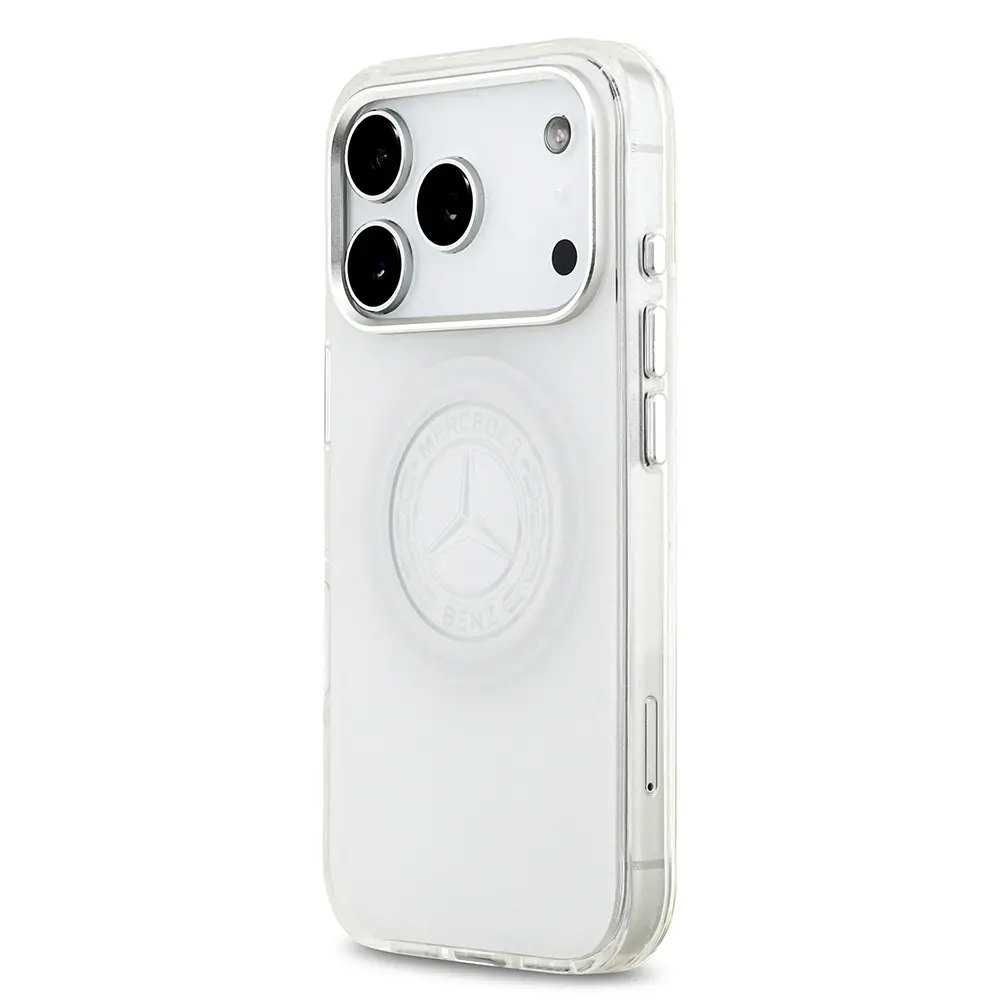 Apple iPhone 17 Pro Kılıf Mercedes Benz Orjinal Lisanslı M-safe Şarj Özellikli Buzlu PC Nostaljik Yıldız Dizayn Kapak