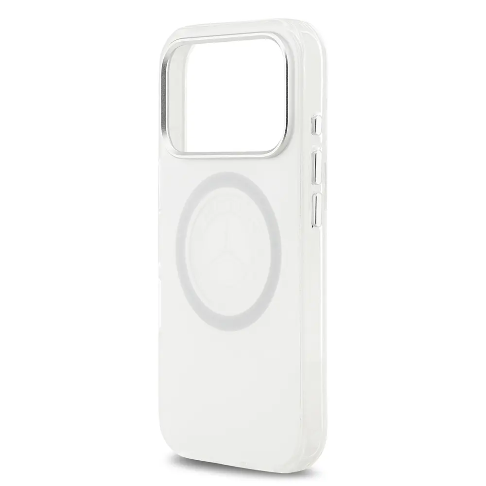 Apple iPhone 17 Pro Kılıf Mercedes Benz Orjinal Lisanslı M-safe Şarj Özellikli Buzlu PC Nostaljik Yıldız Dizayn Kapak