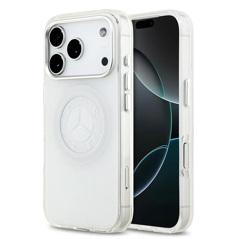 iPhone 17 Pro MagSafe Uyumlu Şeffaf Kılıf - Mercedes Benz Nostaljik Yıldız