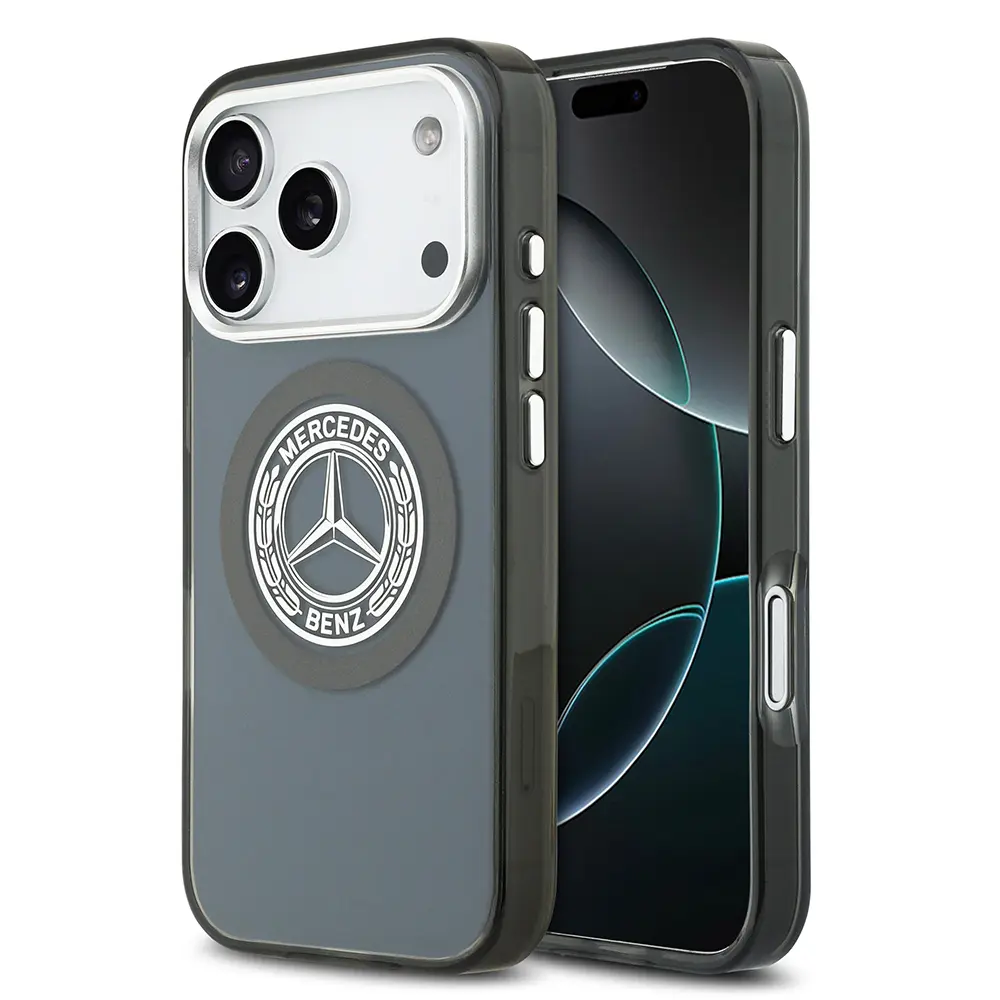 iPhone 17 Pro MagSafe Uyumlu Çift Katmanlı PC Kılıf - Mercedes Benz Nostaljik Yıldız