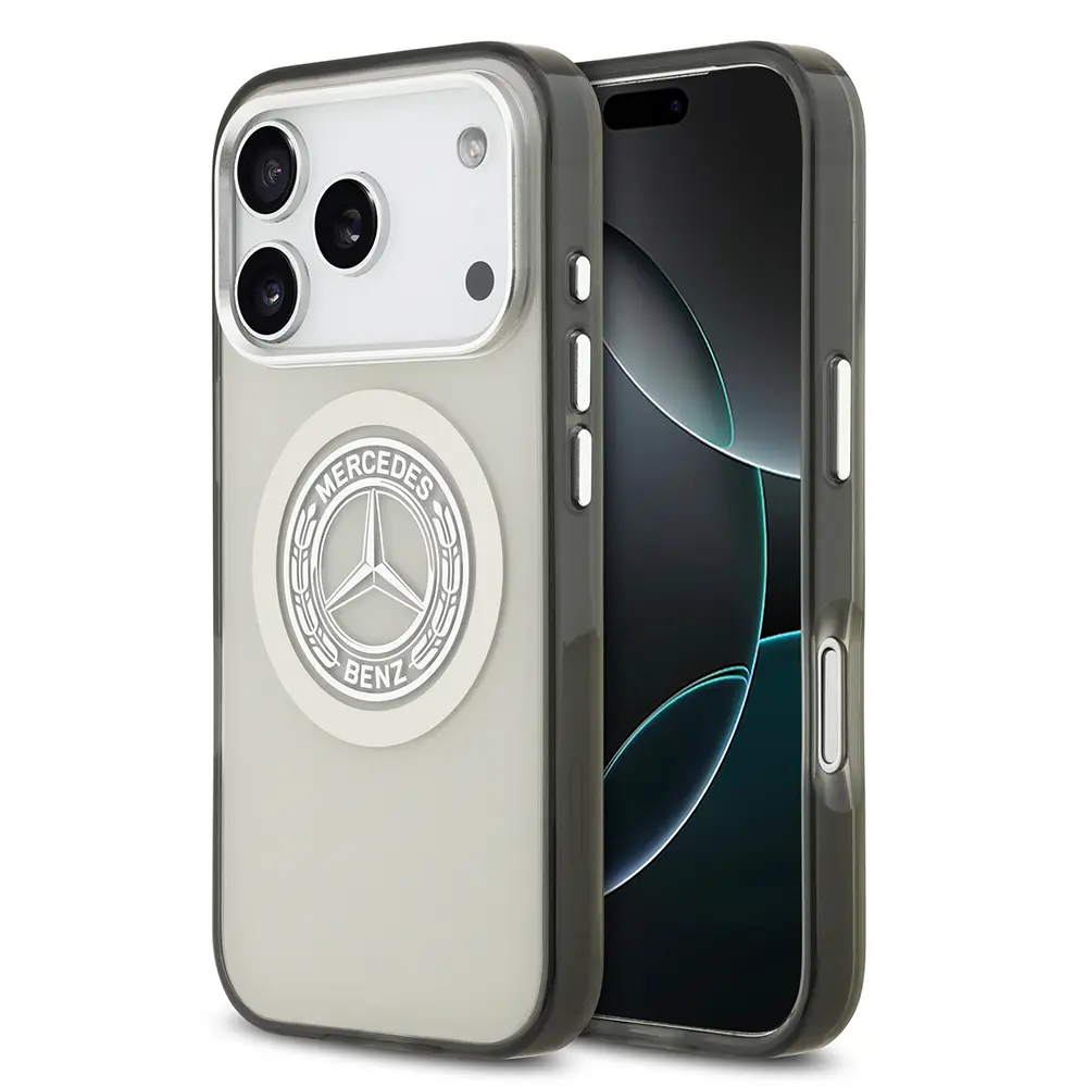 iPhone 17 Pro MagSafe Uyumlu Çift Katmanlı PC Kılıf - Mercedes Benz Nostaljik Yıldız