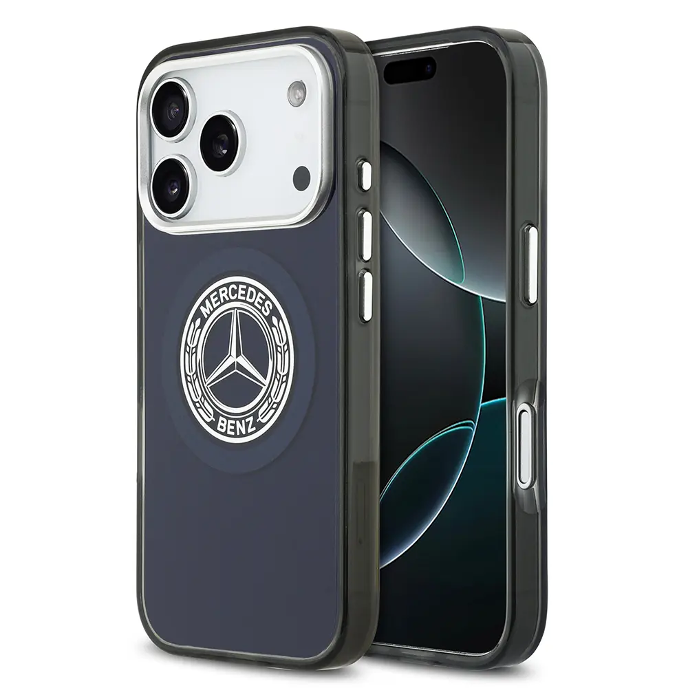 iPhone 17 Pro MagSafe Uyumlu Çift Katmanlı PC Kılıf - Mercedes Benz Nostaljik Yıldız