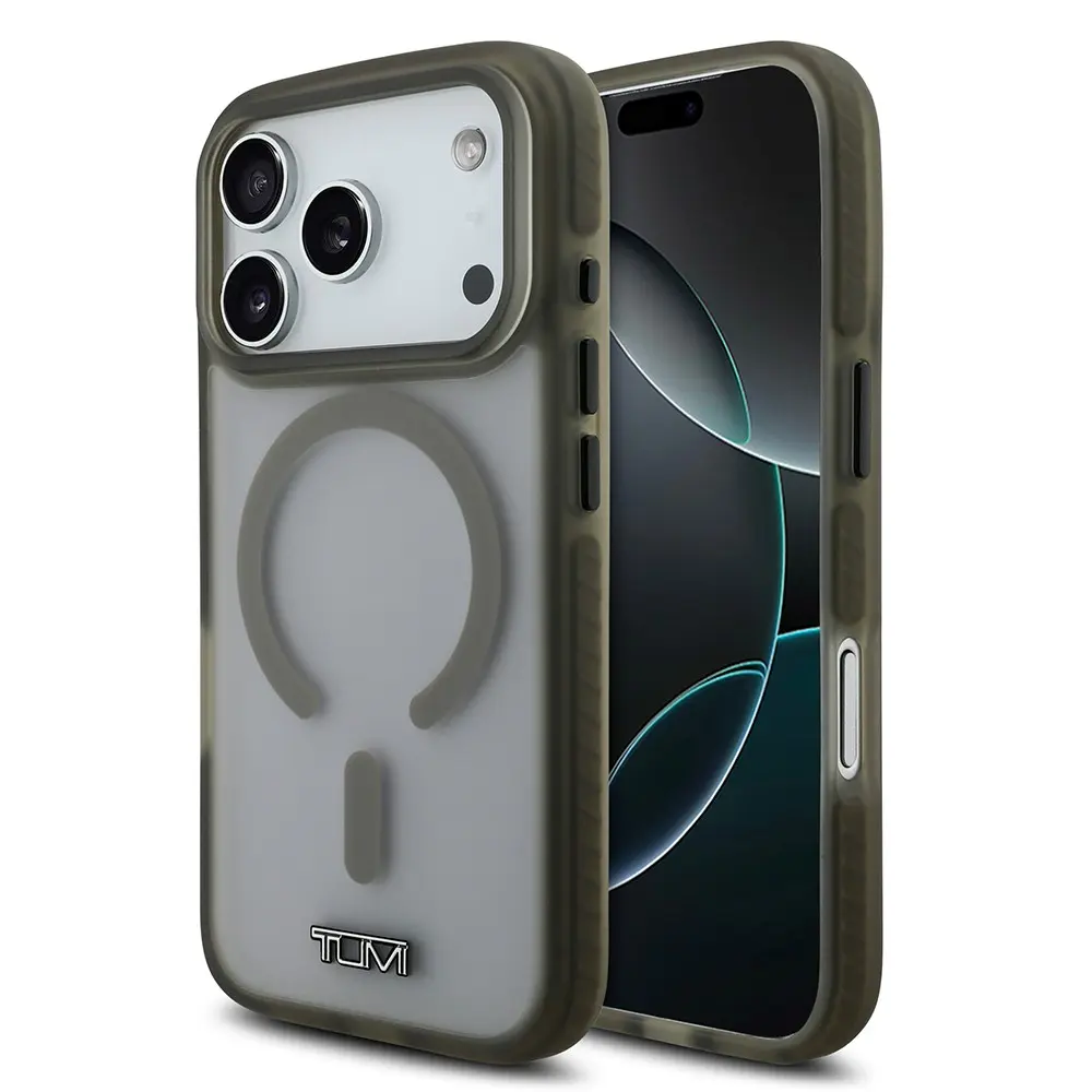 Apple iPhone 17 Pro Kılıf TUMI Orjinal Lisanslı M-safe Şarj Özellikli Buzlu Transparan Kapak