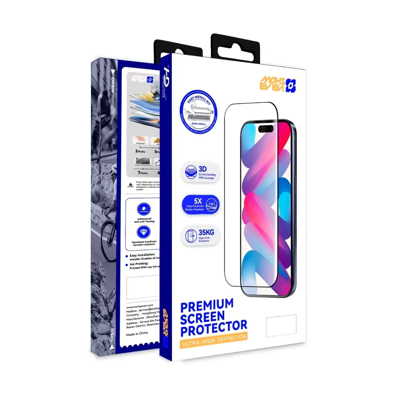 Apple iPhone 17 Pro Mohseven M6 Privacy Temperli Cam Ekran Koruyucu + Kolay Uygulama Aparatı