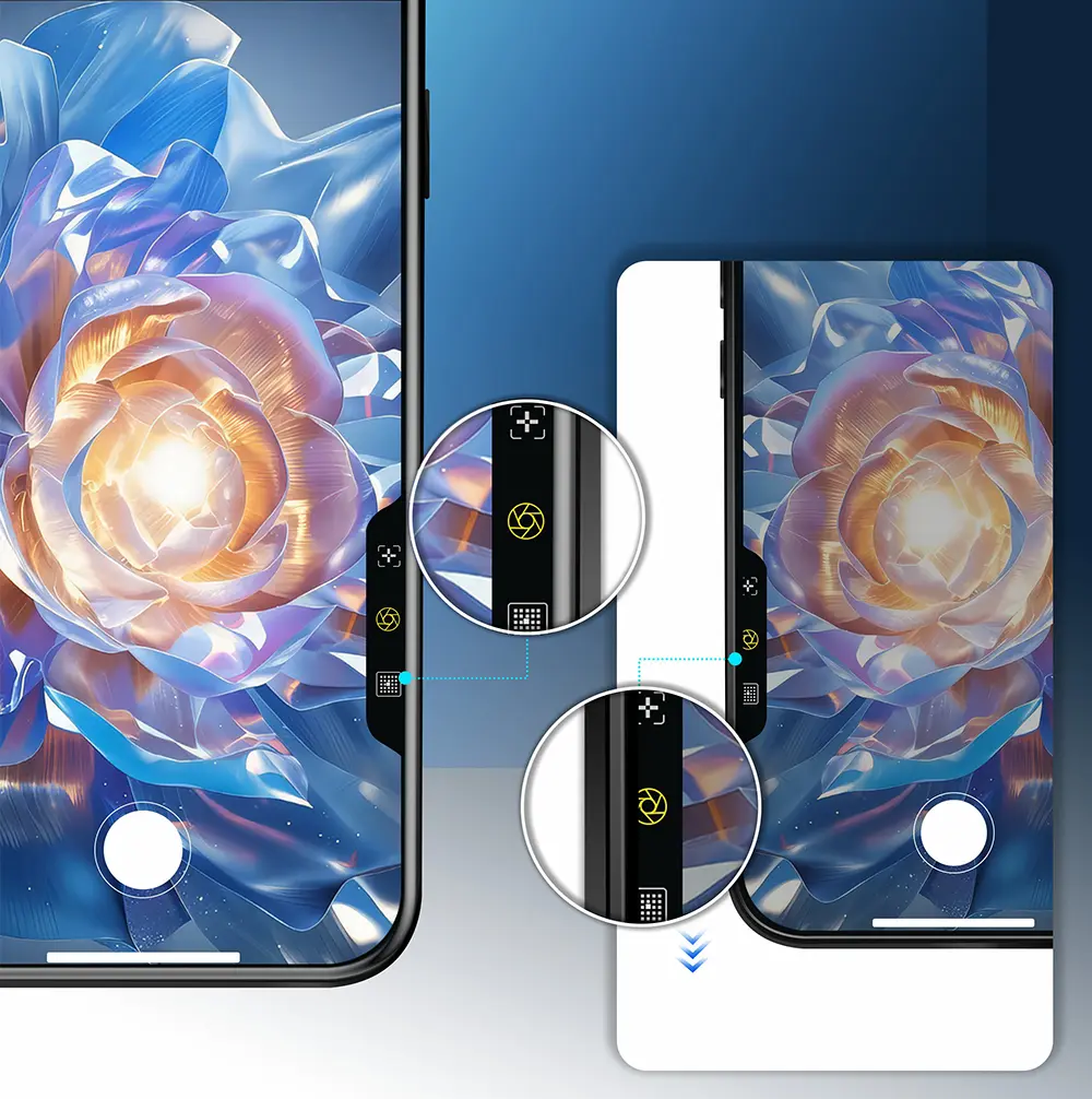 Apple iPhone 17 Pro Max Mohseven Pure Safir Coating HD 3D Glue Temperli Cam Ekran Koruyucu