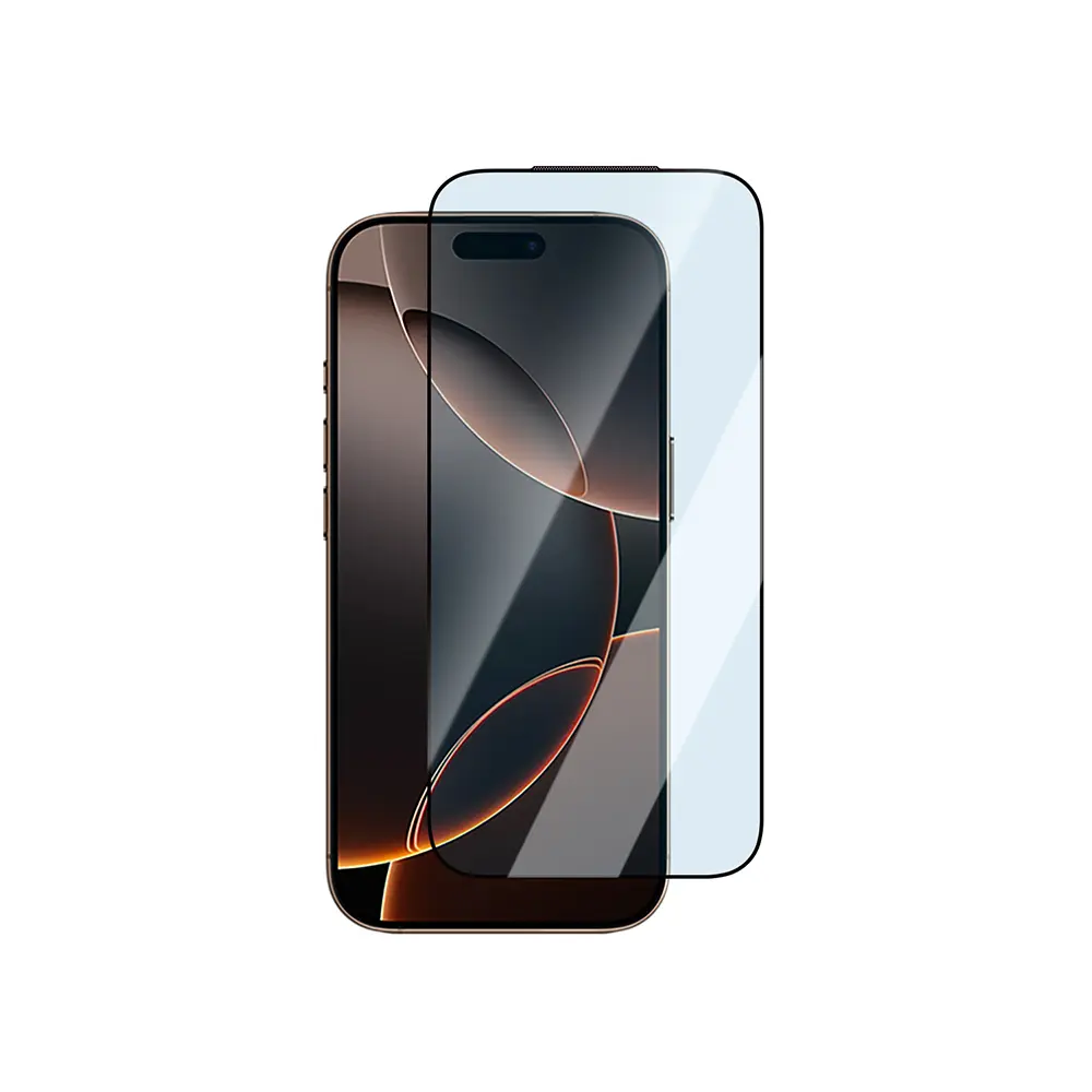 Apple iPhone 17 Pro Max CaseWorld Applicator Serisi 2.5D Eyesafe Mavi Işık Teknolojili 0.33mm Temperli Cam Ekran Koruyucu + Uygulama Aparatı