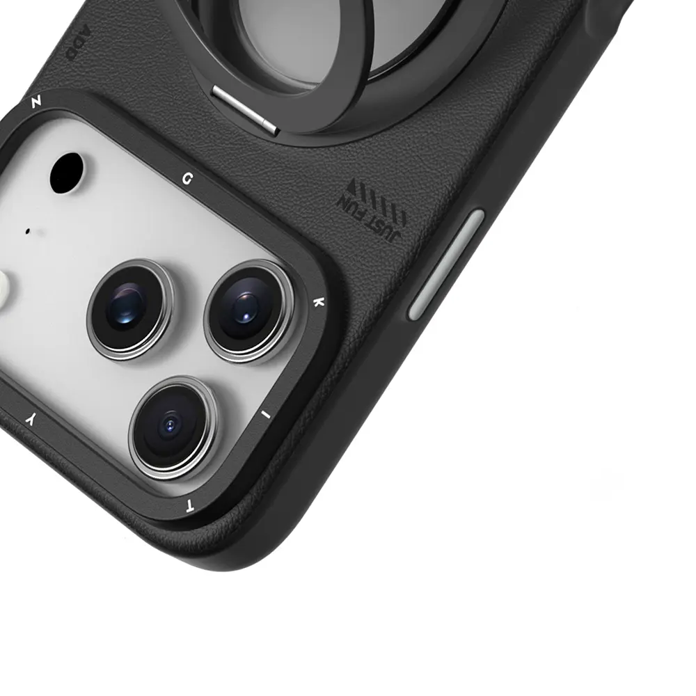 iPhone 17 Pro Max MagSafe Uyumlu 360 Derece Standlı Kılıf - Youngkit Tech Leather