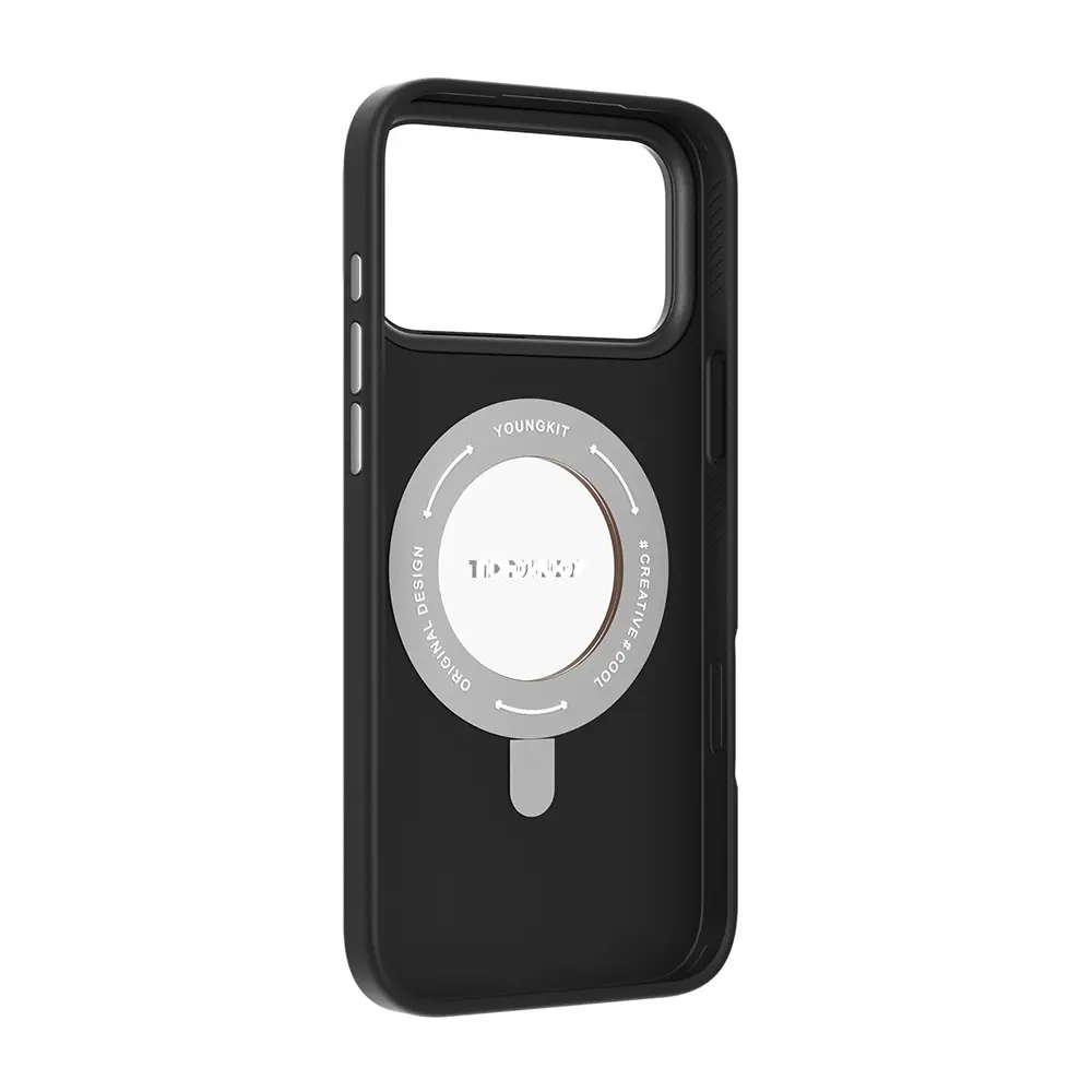 iPhone 17 Pro Max MagSafe Uyumlu 360 Derece Standlı Kılıf - Youngkit Tech Leather