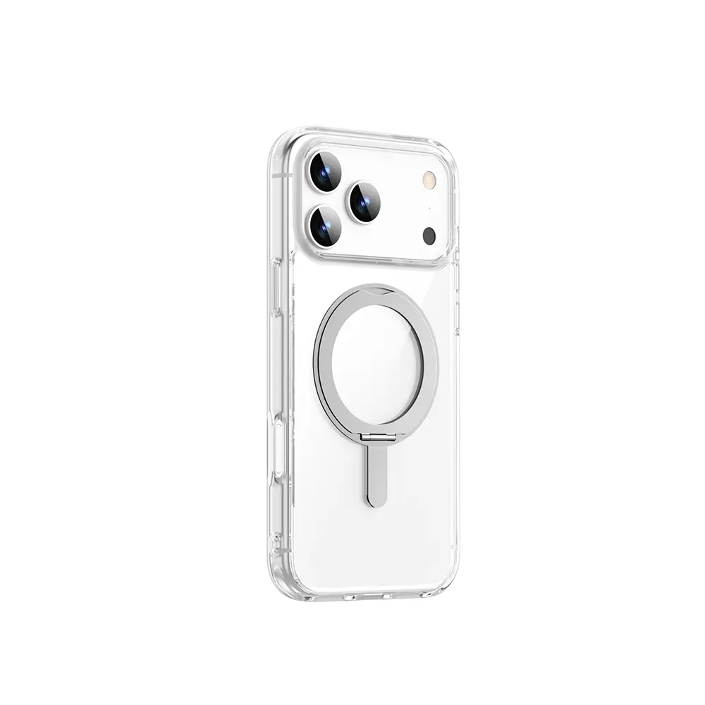 iPhone 17 Pro Max MagSafe Uyumlu Standlı Şeffaf Kılıf - Wiwu iShield Ultra