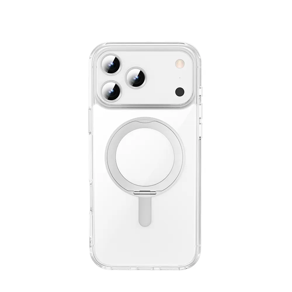 iPhone 17 Pro Max MagSafe Uyumlu Standlı Şeffaf Kılıf - Wiwu iShield Ultra