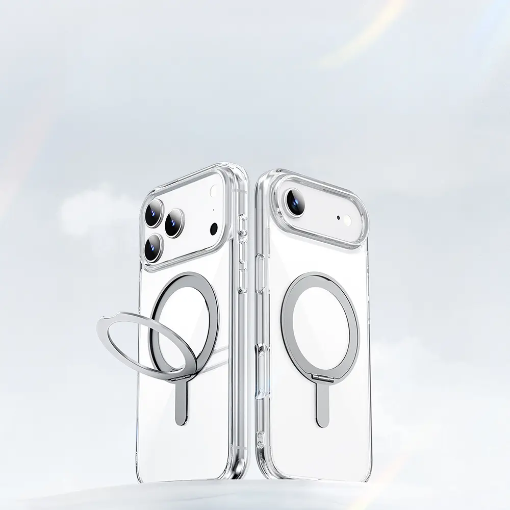 iPhone 17 Pro Max MagSafe Uyumlu Standlı Şeffaf Kılıf - Wiwu iShield Ultra