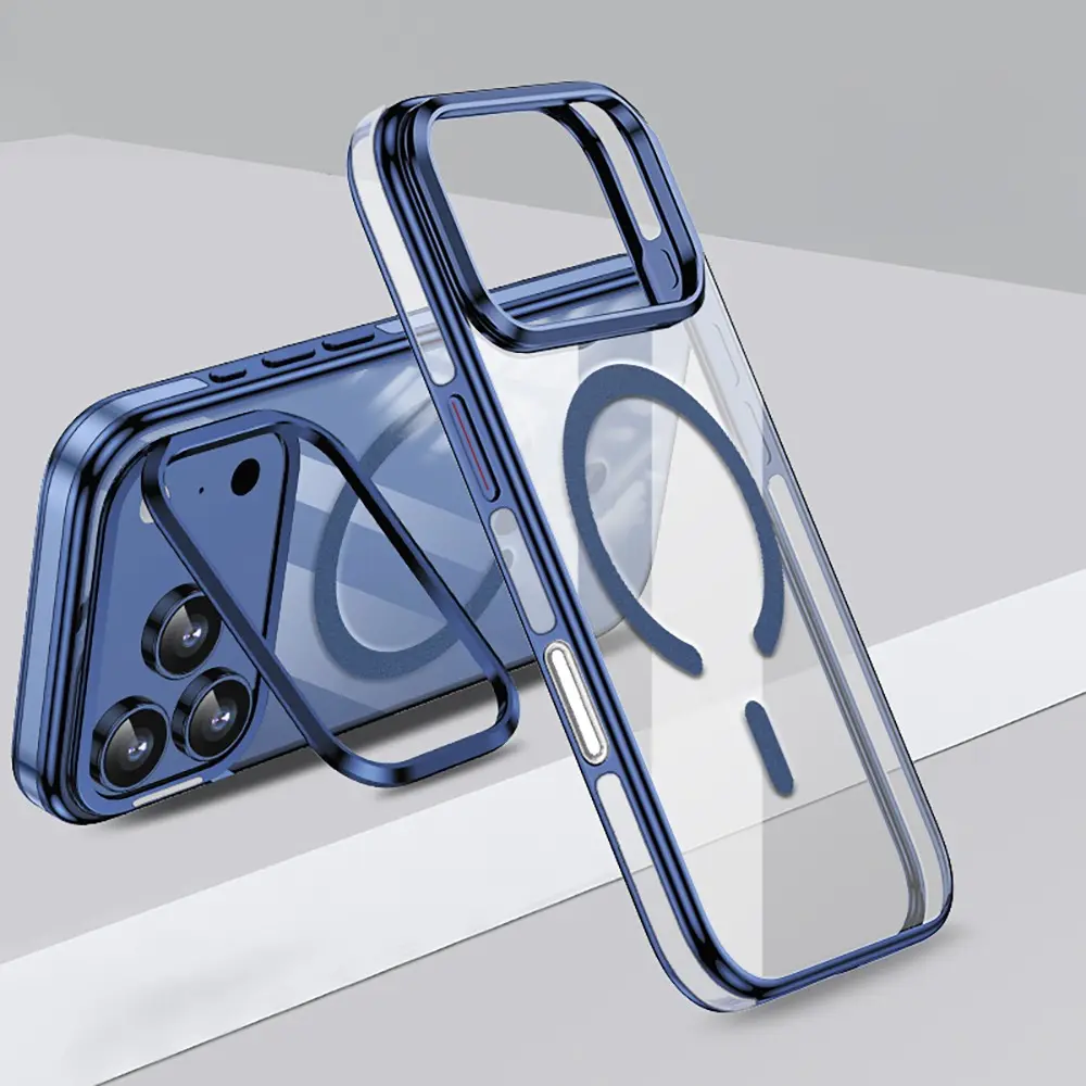 Apple iPhone 17 Pro Max Kılıf M-safe Şarj Özellikli Wlons Standlı Efsane Kapak