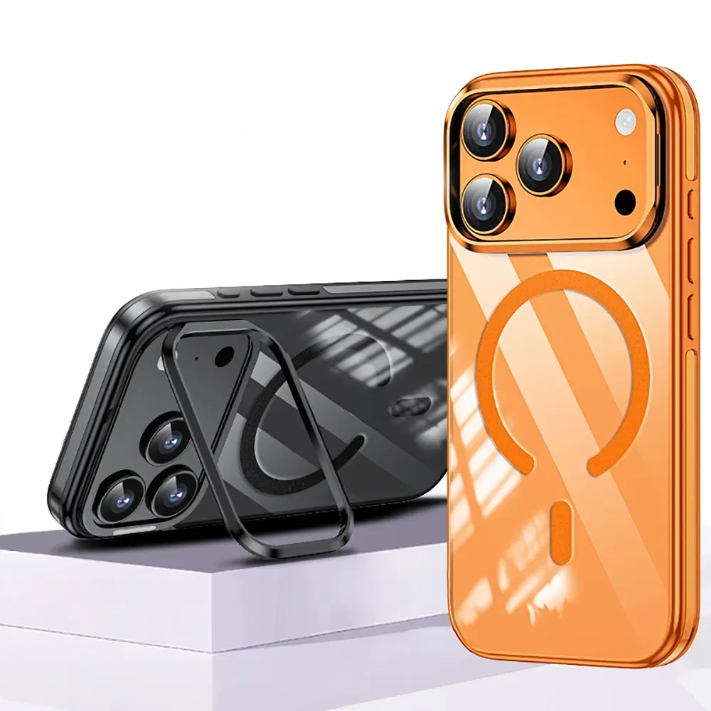 iPhone 17 Pro Max MagSafe Uyumlu Standlı Şeffaf Kılıf - Wlons Efsane