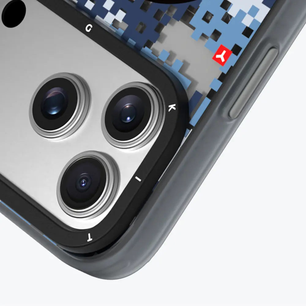 Apple iPhone 17 Pro Max Kılıf M-Safe Şarj Özellikli Youngkit Camouflage Sykell Serisi Kapak