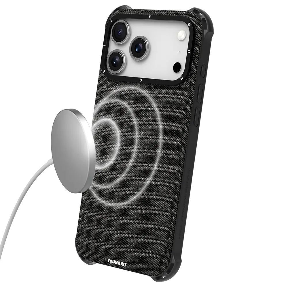 iPhone 17 Pro Max MagSafe Uyumlu Kumaş Kılıf - Youngkit Canvas