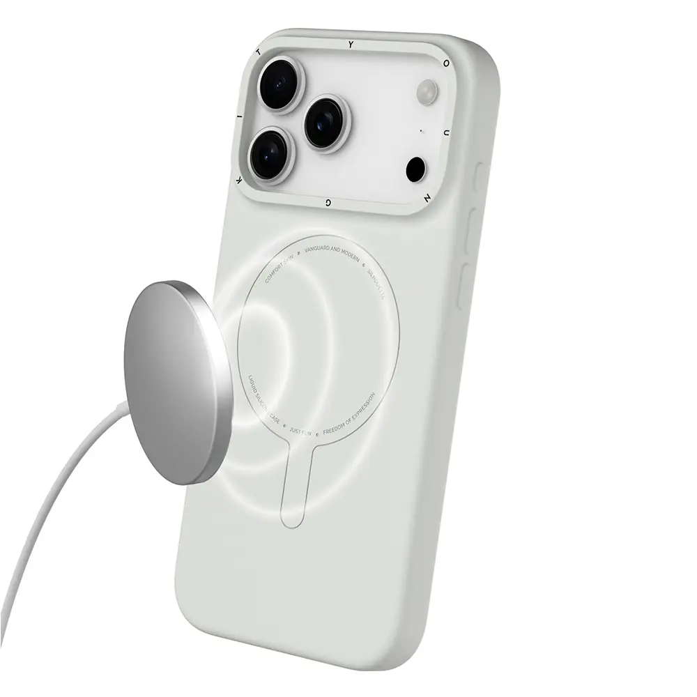 iPhone 17 Pro Max MagSafe Uyumlu Silikon Kılıf - Youngkit Morandi