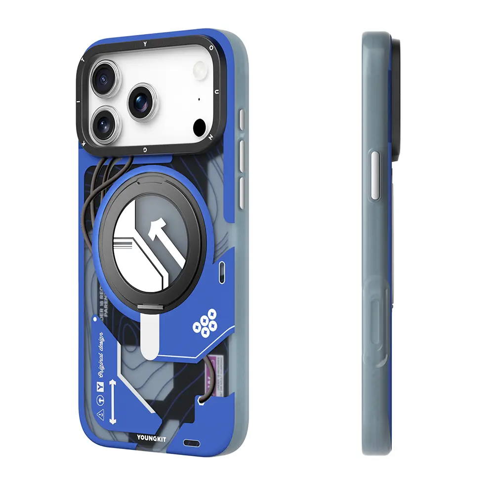 iPhone 17 Pro Max MagSafe Uyumlu Halka Standlı Kılıf - Youngkit Starship