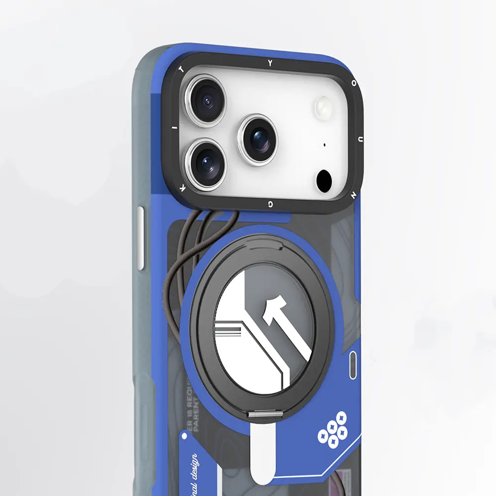 iPhone 17 Pro Max MagSafe Uyumlu Halka Standlı Kılıf - Youngkit Starship