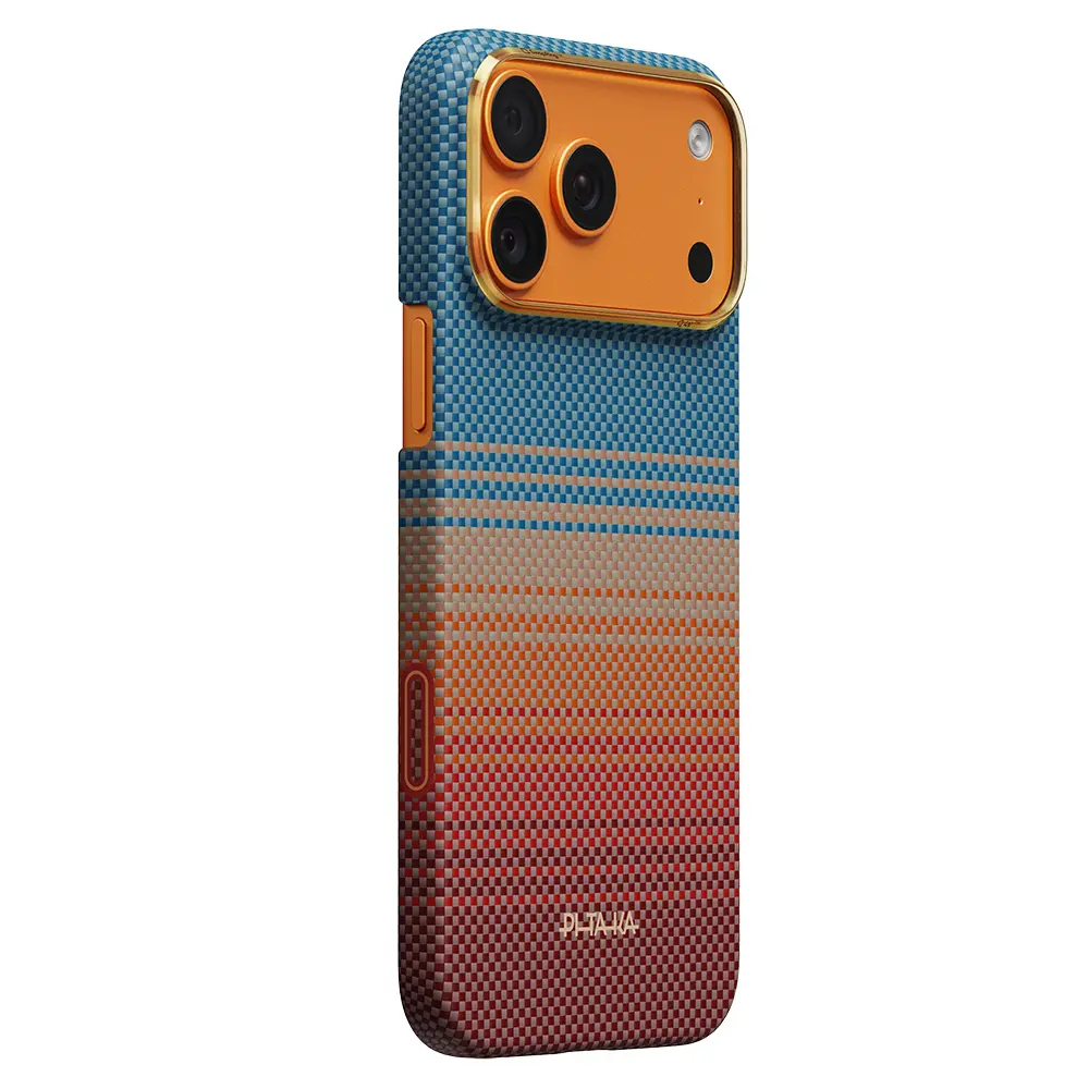 iPhone 17 Pro Max MagSafe Uyumlu Aramid Fiber Kılıf - Pitaka Sunset 2.0 California Dream