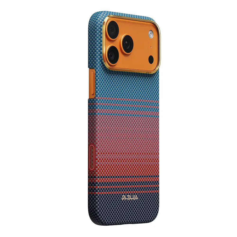 iPhone 17 Pro Max MagSafe Uyumlu Aramid Fiber Kılıf - Pitaka Sunset 2.0 California Dream