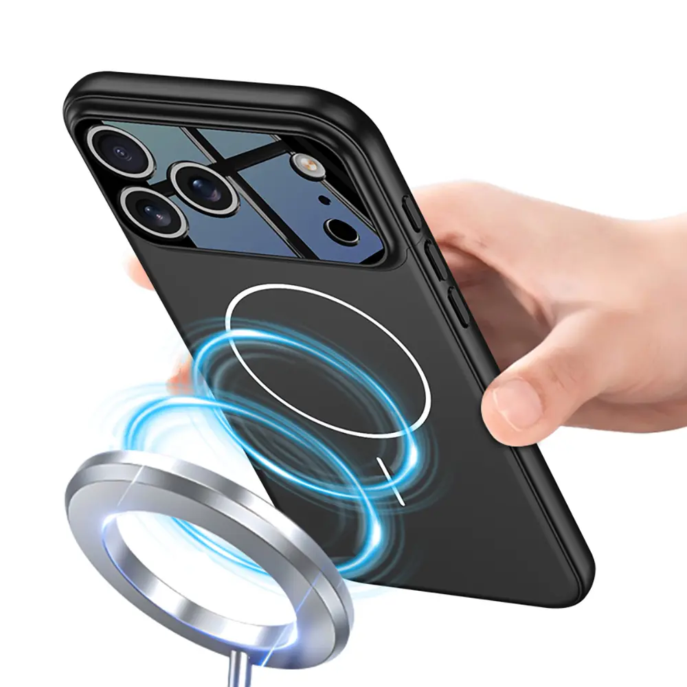 Apple iPhone 17 Pro Max Kılıf M-safe Şarj Özellikli Çift Parçalı Zore Napoli Kapak