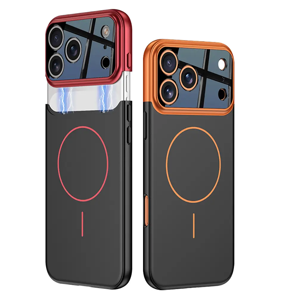 Apple iPhone 17 Pro Max Kılıf M-safe Şarj Özellikli Çift Parçalı Zore Napoli Kapak