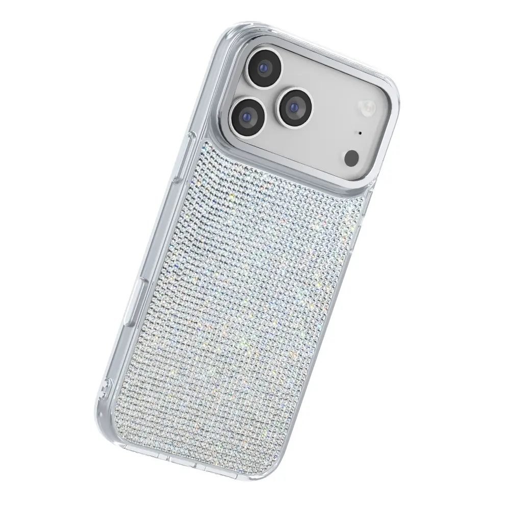 iPhone 17 Pro Max MagSafe Uyumlu Swarovski Taşlı Kılıf - Zore Paris Riva