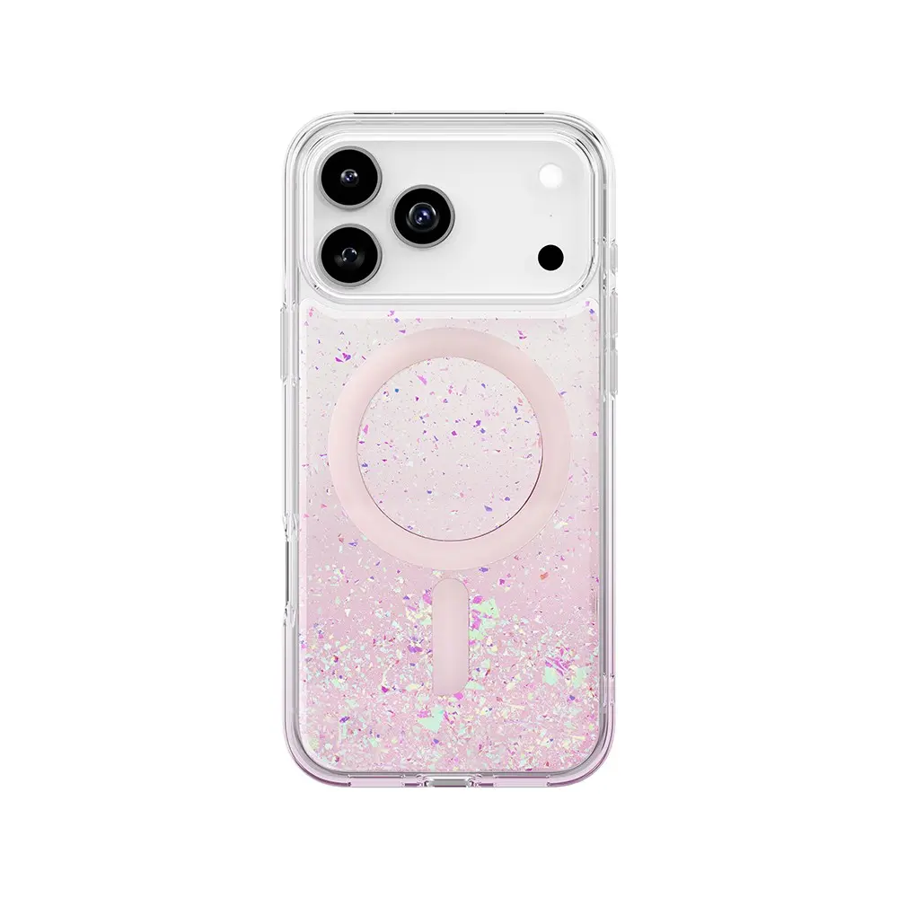 Apple iPhone 17 Pro Max Kılıf M-safe Şarj Özellikli Hologram Parçalı Coehl Rosara Kapak