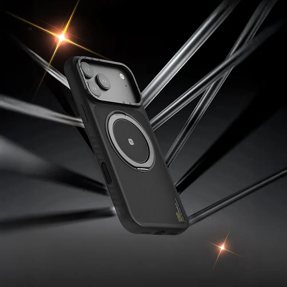 iPhone 17 Pro Max MagSafe Uyumlu Metal Standlı Kılıf - Lenyes CK225