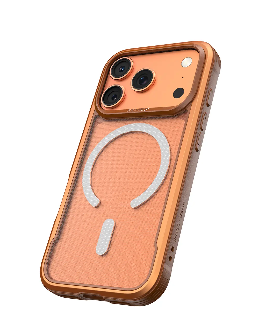 Apple iPhone 17 Pro Max Kılıf M-safe Şarj Özellikli Raptic Shield Classic Serisi Şeffaf Arka Yüzey C-Magnet Kapak