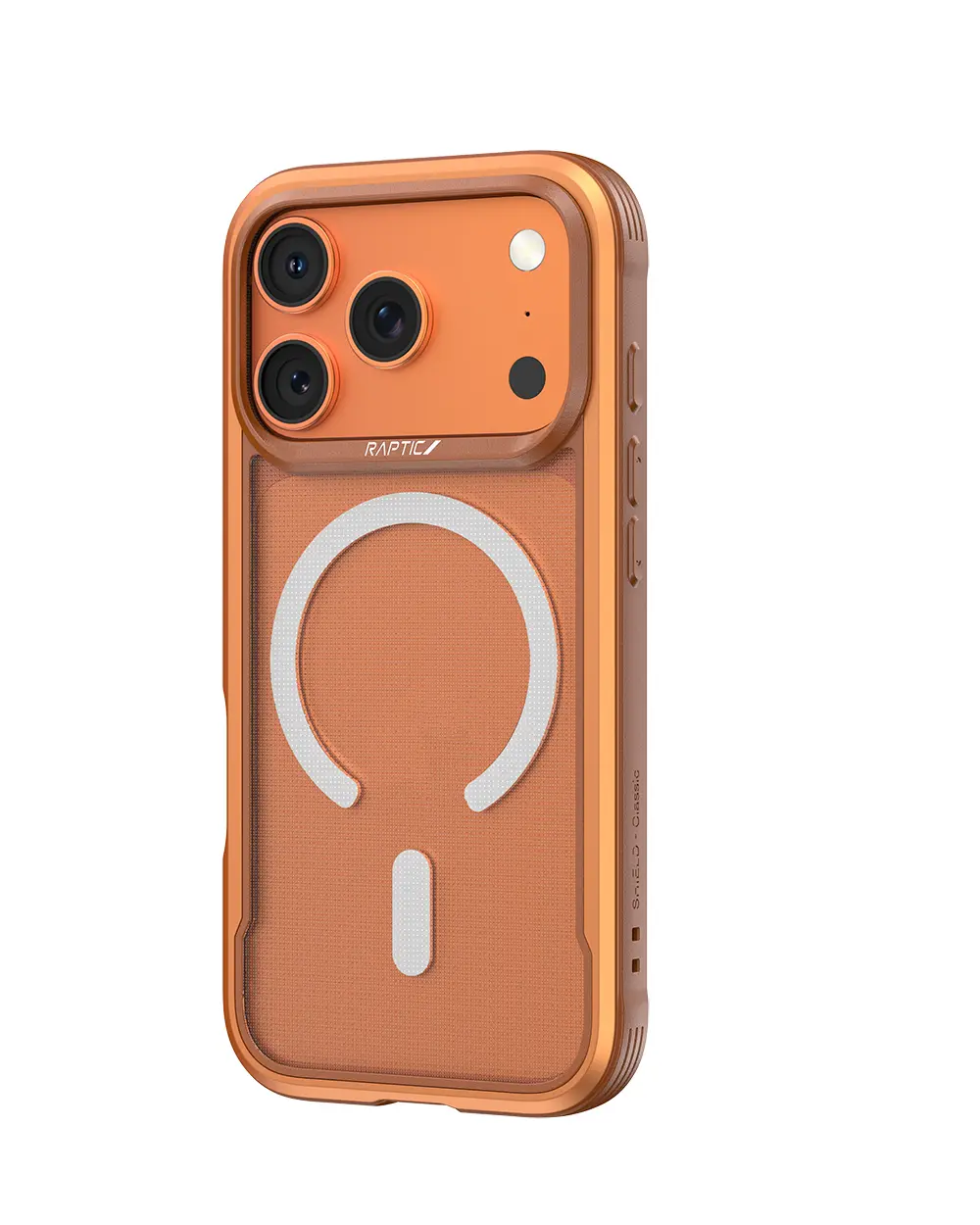Apple iPhone 17 Pro Max Kılıf M-safe Şarj Özellikli Raptic Shield Classic Serisi Şeffaf Arka Yüzey C-Magnet Kapak