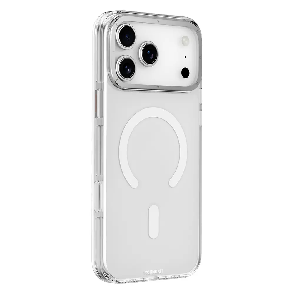 Apple iPhone 17 Pro Max Kılıf M-safe Şarj Özellikli Şeffaf Youngkit Crystal Shield Serisi Kapak