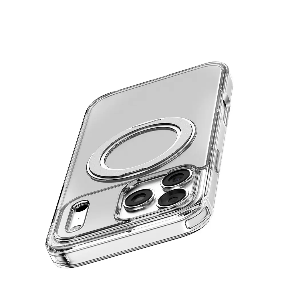 iPhone 17 Pro Max MagSafe Uyumlu Şeffaf Standlı Kılıf - Mutural Fresh