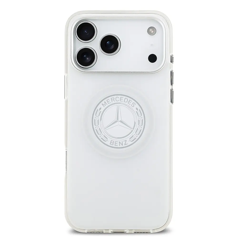 iPhone 17 Pro Max MagSafe Uyumlu Buzlu PC Kılıf - Mercedes Benz Nostaljik Yıldız