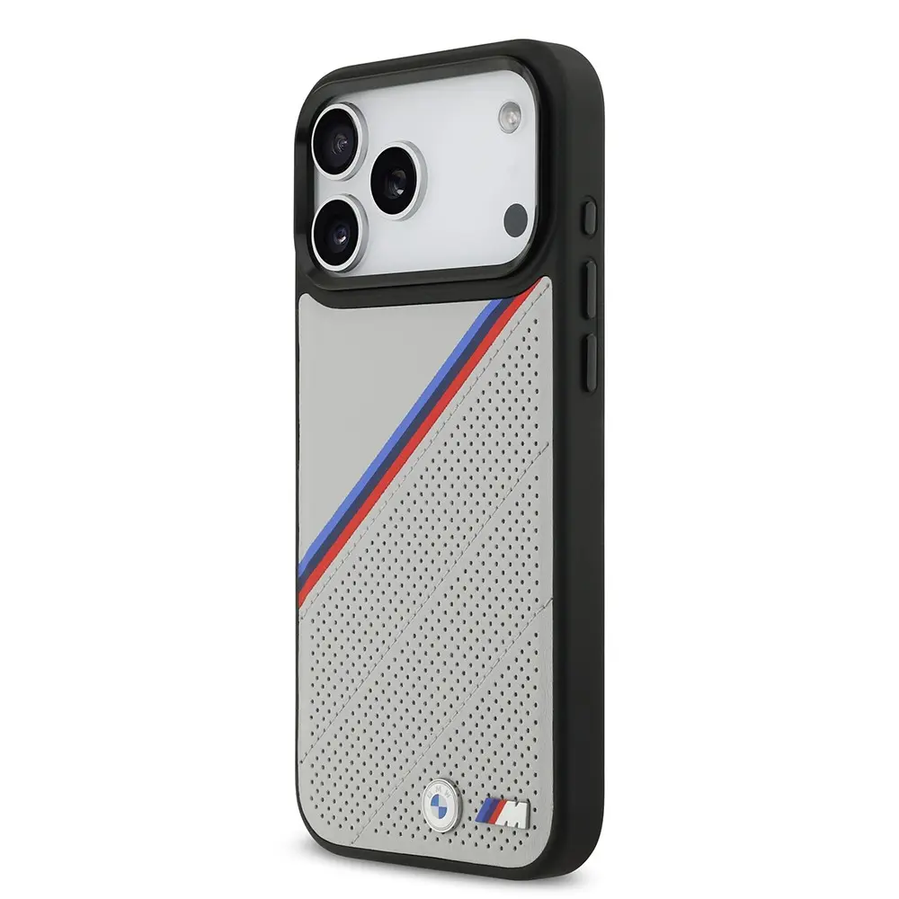 iPhone 17 Pro Max MagSafe Uyumlu Deri Kılıf - BMW M Logolu