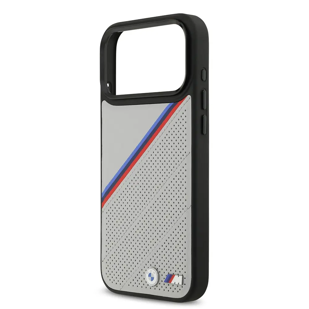 iPhone 17 Pro Max MagSafe Uyumlu Deri Kılıf - BMW M Logolu