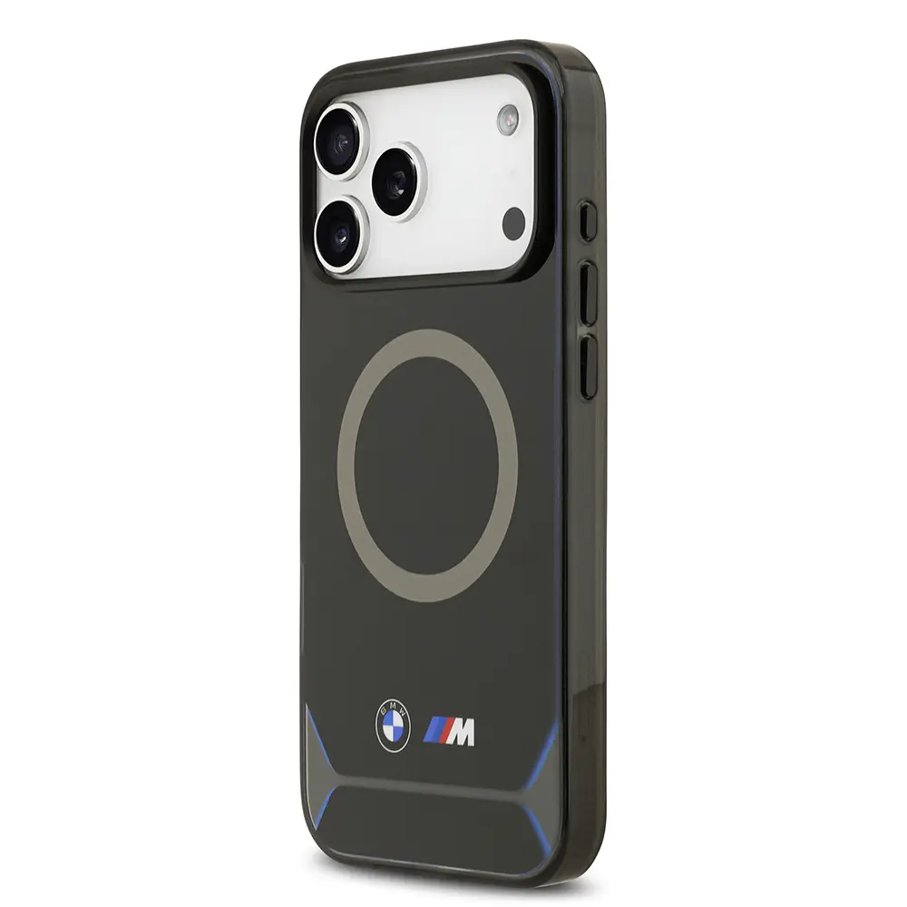 Apple iPhone 17 Pro Max Kılıf BMW Orjinal Lisanslı M-safe Şarj Özellikli Metal Buton Tasarımlı IML Baskılı M Dizayn Kapak