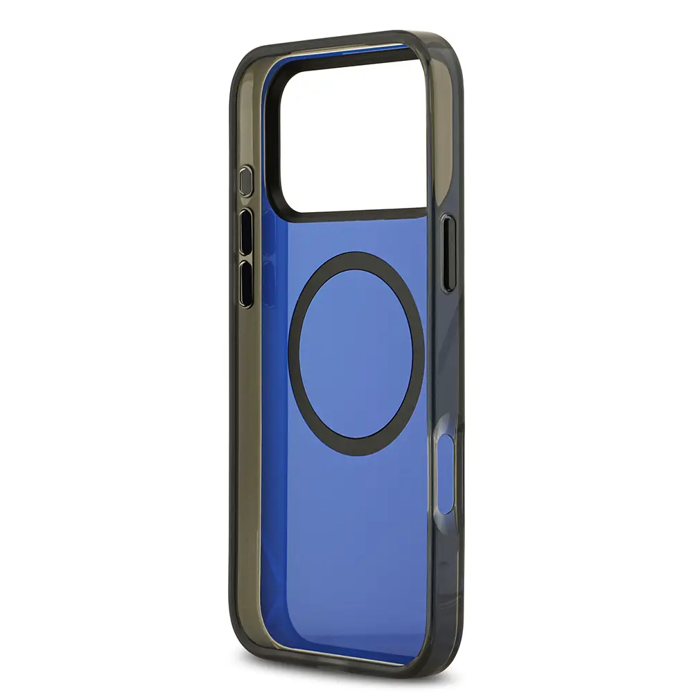 Apple iPhone 17 Pro Max Kılıf BMW Orjinal Lisanslı M-safe Şarj Özellikli Metal Buton Tasarımlı IML Baskılı M Dizayn Kapak