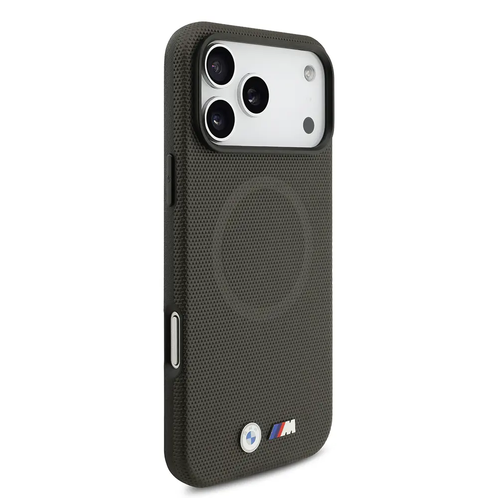iPhone 17 Pro Max MagSafe Uyumlu Delikli Deri Kılıf - BMW M Dizayn