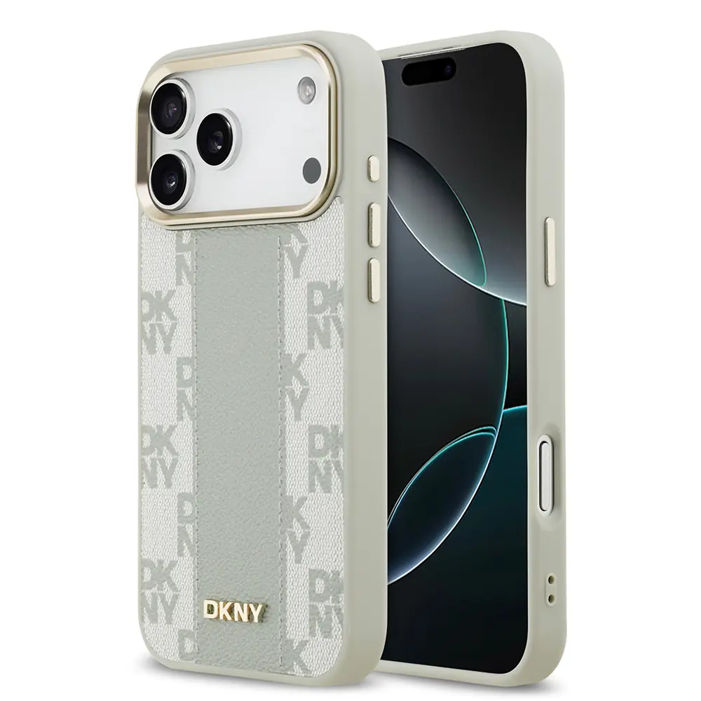 iPhone 17 Pro Max MagSafe Uyumlu 3D Checkered Pattern Kılıf - DKNY