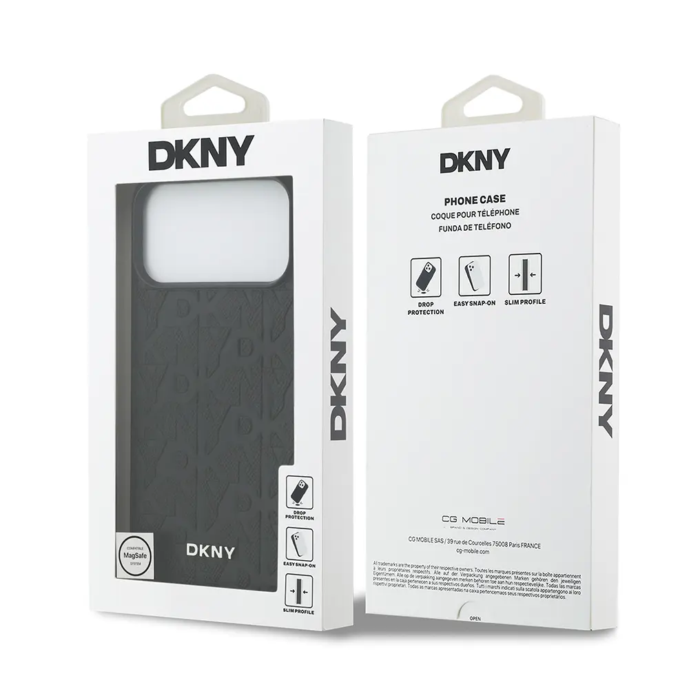 iPhone 17 Pro Max MagSafe Uyumlu Kılıf - DKNY Lisanslı Grid Pattern