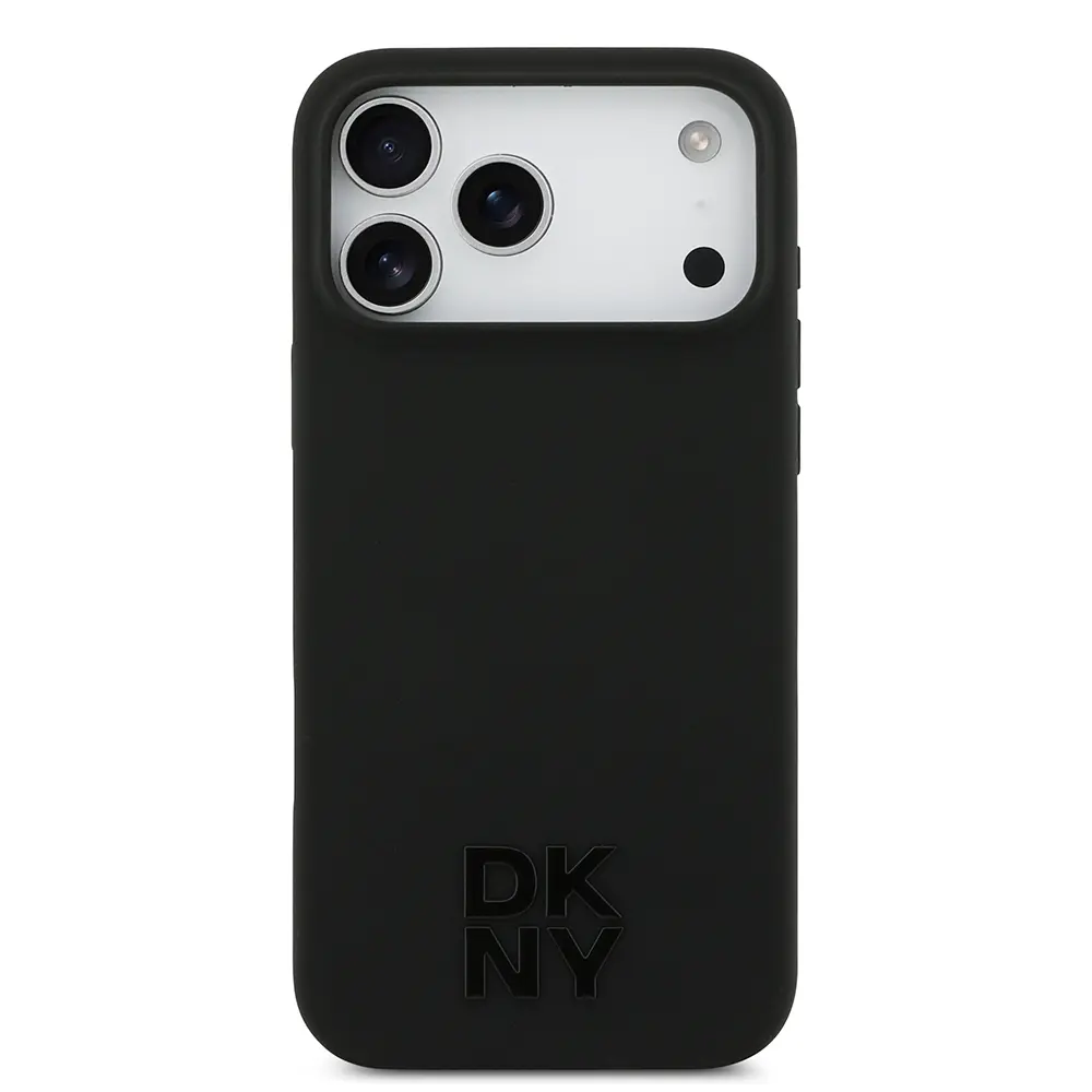 Apple iPhone 17 Pro Max Kılıf DKNY Orjinal Lisanslı M-safe Şarj Özellikli Metal Logolu Silikon Kapak