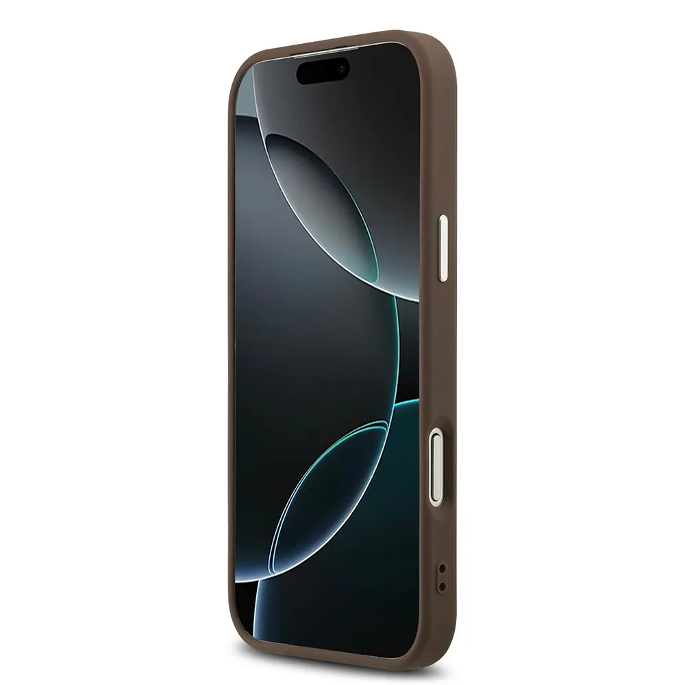 iPhone 17 Pro Max Lisanslı Kılıf, Gümüş Metal Kamera Çerçeveli - Guess 4G