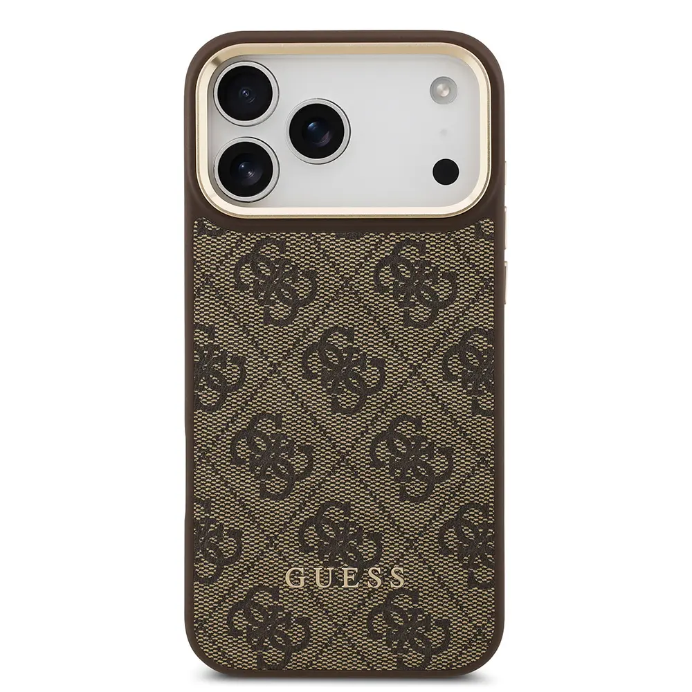 iPhone 17 Pro Max MagSafe Uyumlu Kartlıklı Kılıf - Guess 4G Metal Logo
