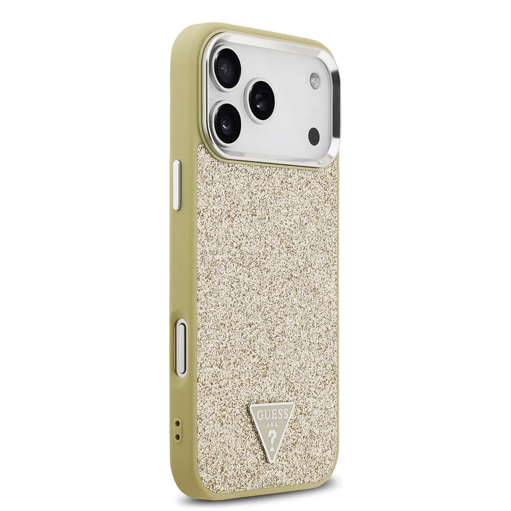 iPhone 17 Pro Max MagSafe Uyumlu Metal Kamera Çerçeveli Kılıf - Guess Glitter
