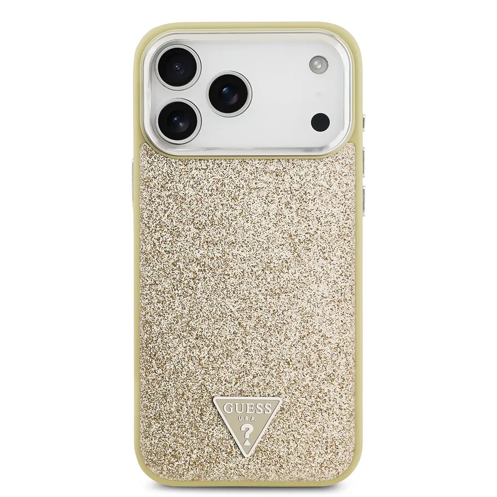 iPhone 17 Pro Max MagSafe Uyumlu Metal Kamera Çerçeveli Kılıf - Guess Glitter