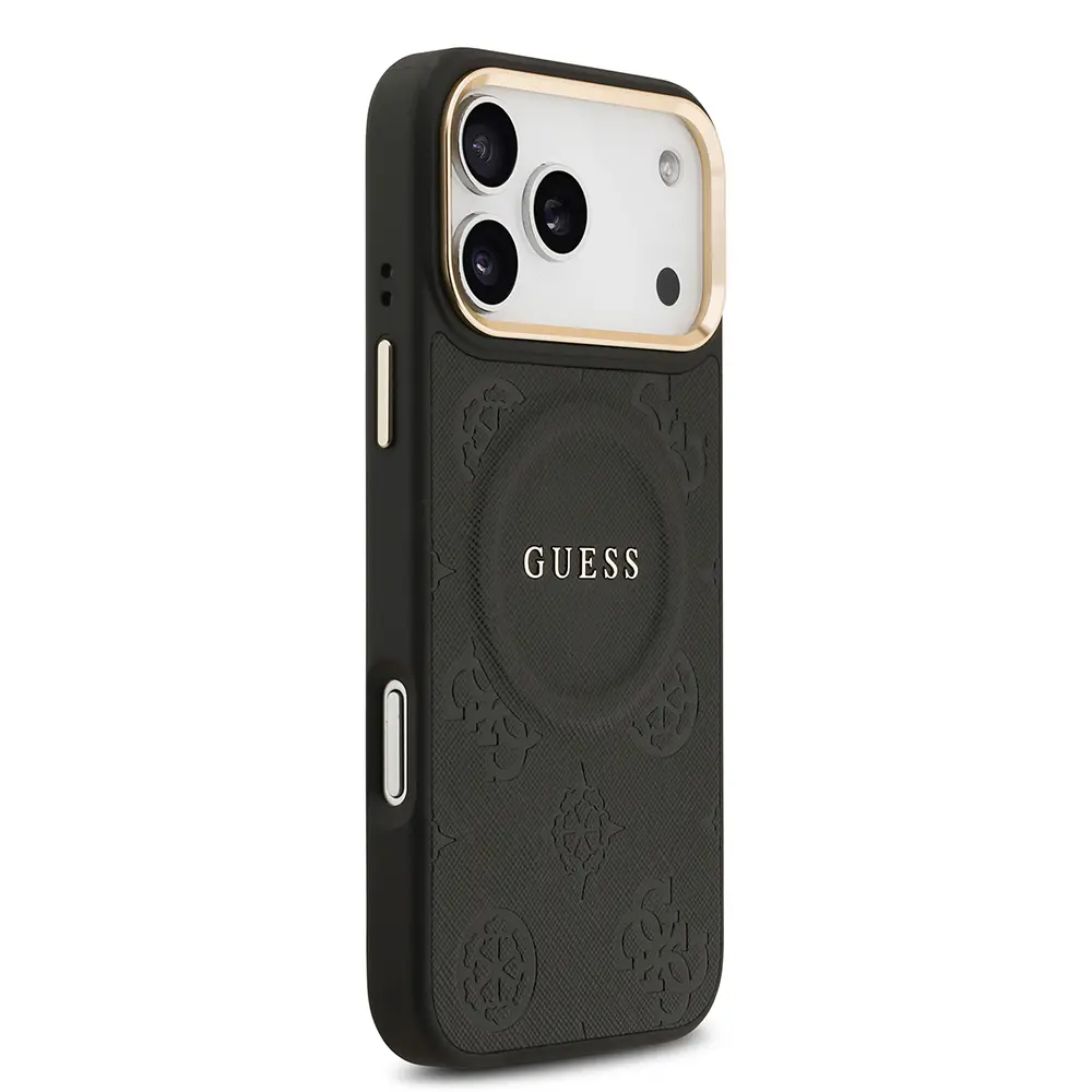 iPhone 17 Pro Max MagSafe Uyumlu PU Deri Kılıf - Guess Peony